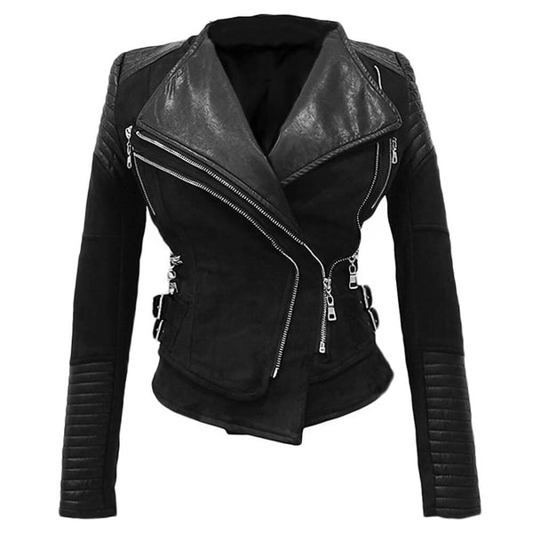 Faux Suede Leather Jacket Women Coat Moto Jackets Free Shipping ...