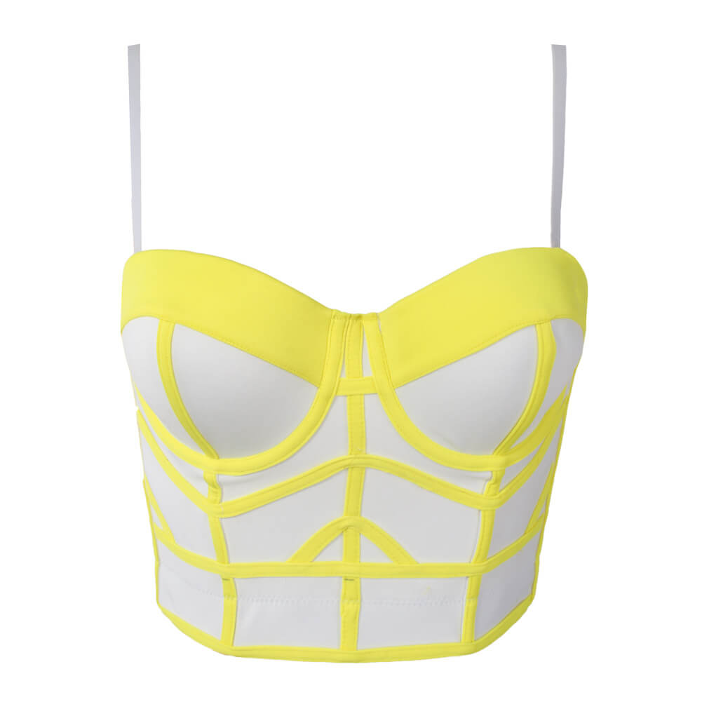 Geometric Women's Bustier Corset Crop Top | FANCYMAKE