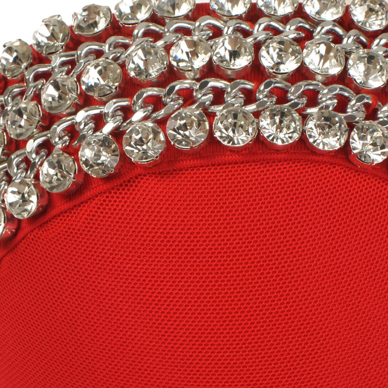 Jewel Diamond Chain Push Up Mesh Bustier Cropped Top | FANCYMAKE