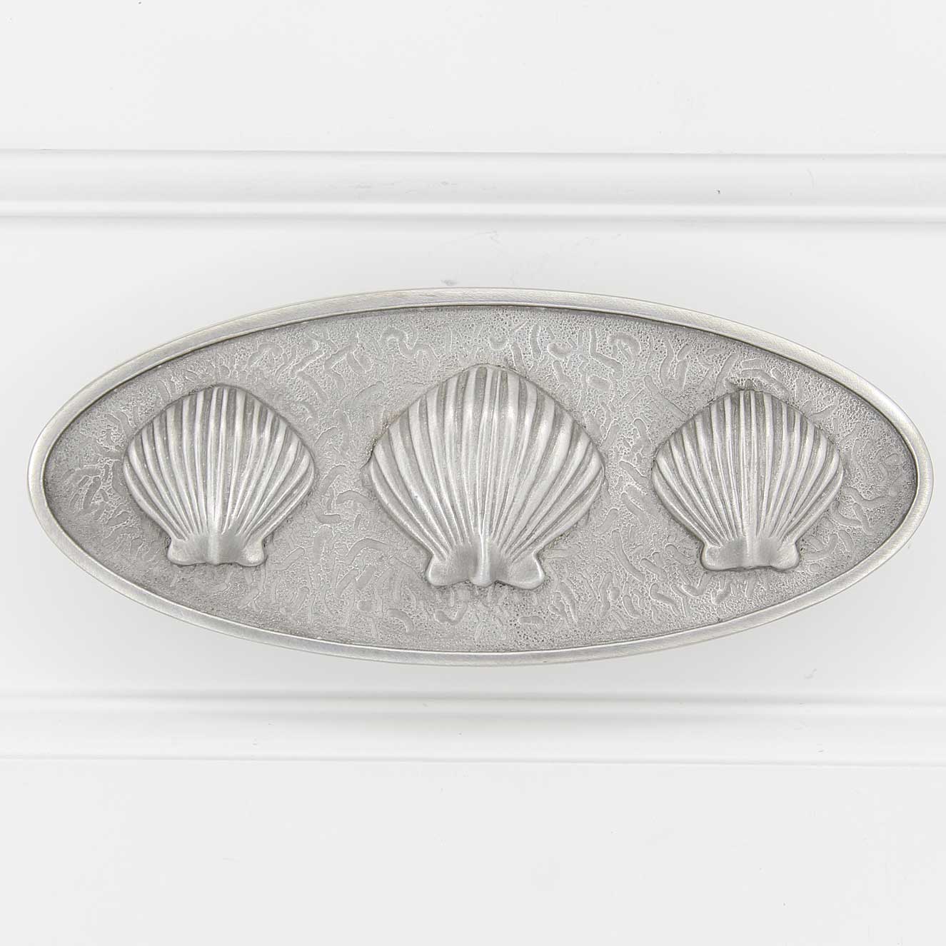 Scallop Shell Drawer Pull. Horizontal orientation 138H Costello