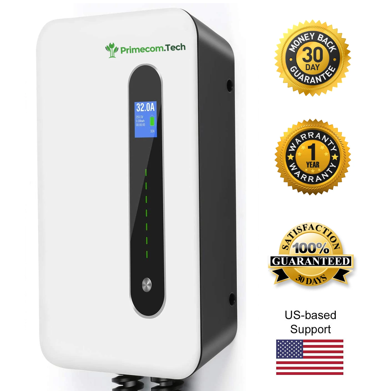 Level EV Charger 32  40 Amp 220 Volt 25  30 Feet Length — PRIMECOMTECH