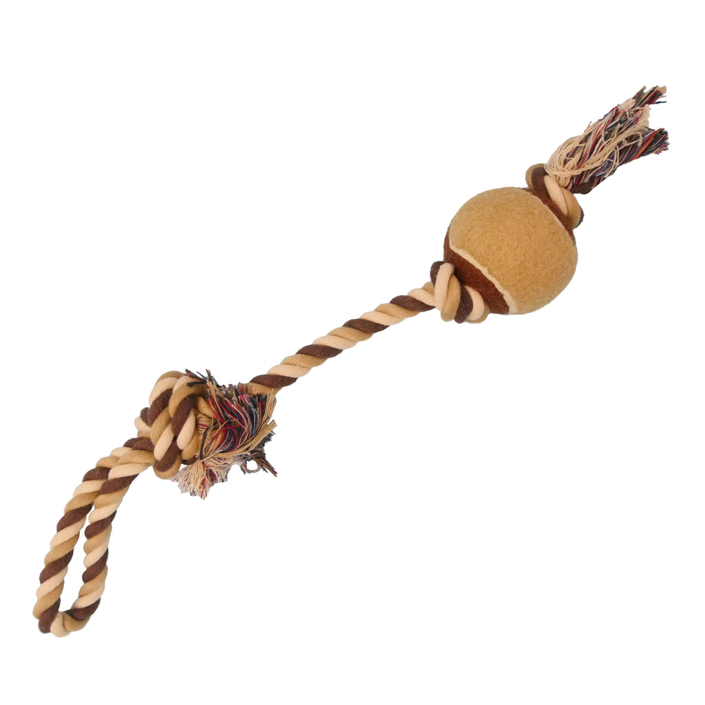 Braided Rope Ball with One Knot Dog Toy