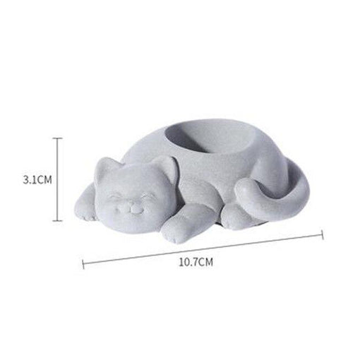 Chessur cat candle stick silicone mold