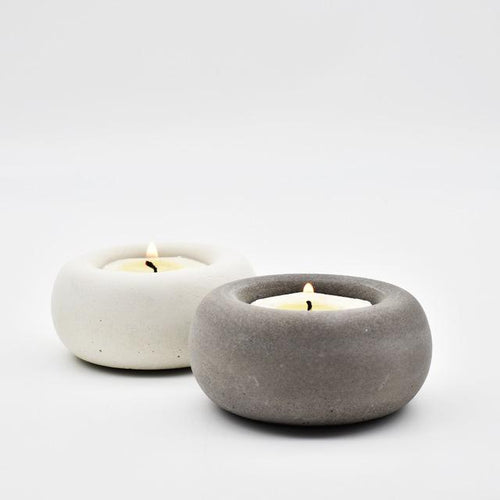Oval concrete candle holder molds
