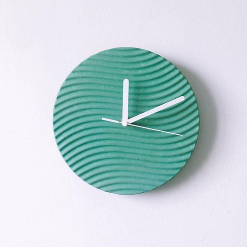 Round wavy wall clock silicone mold