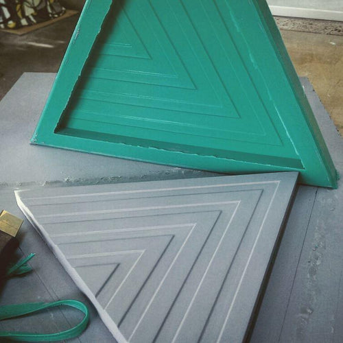 Triangle arrow tile silicone mold