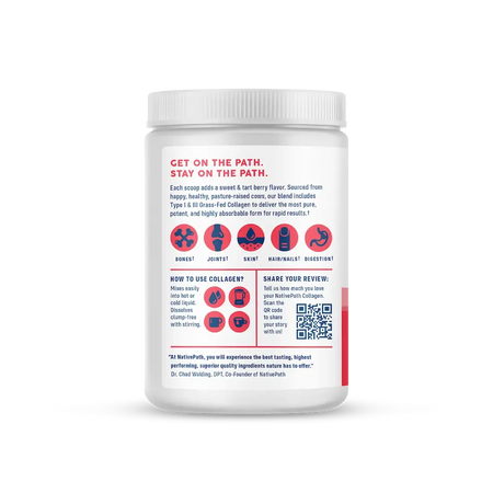NativePath_Flavored_Collagen_Wild_Berry_Back