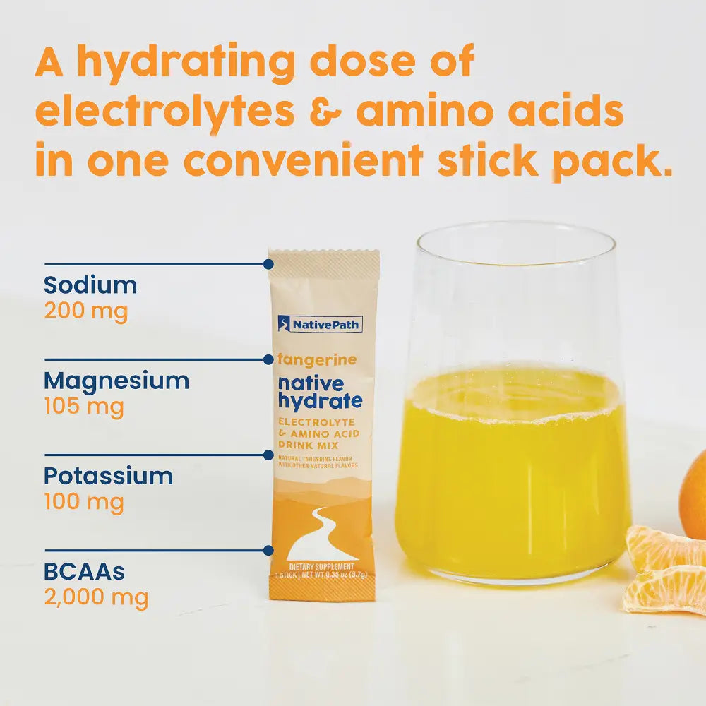 NativePath_Native_Hydrate_Tangerine_Stick_Packs_Ingredients_Dosage