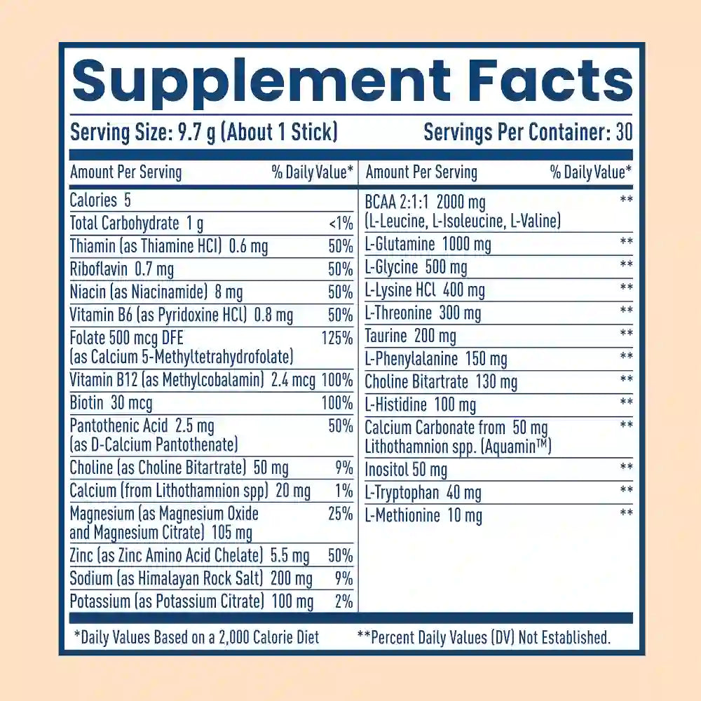 NativePath_Native_Hydrate_Tangerine_Stick_Packs_Supplement_Facts