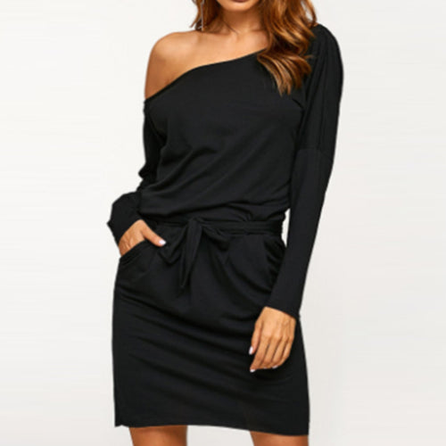 Round Neck Back Hole Belt Plain Playsuits