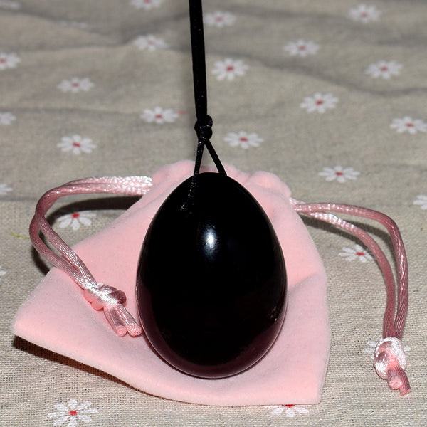 china black obsidian stone egg customized