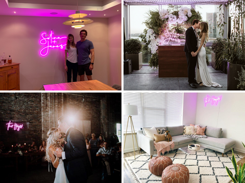 Neon Wedding Signs