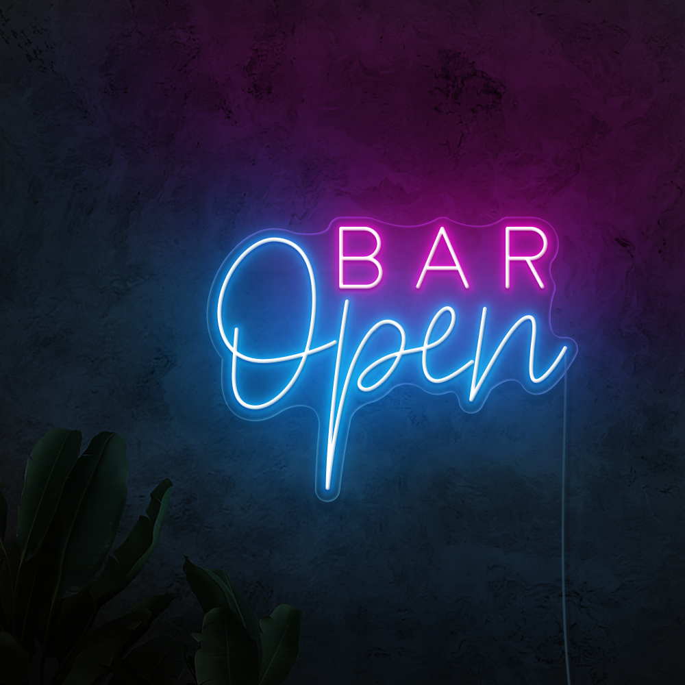 Bar Open Neon Sign Sketch And Etch Au