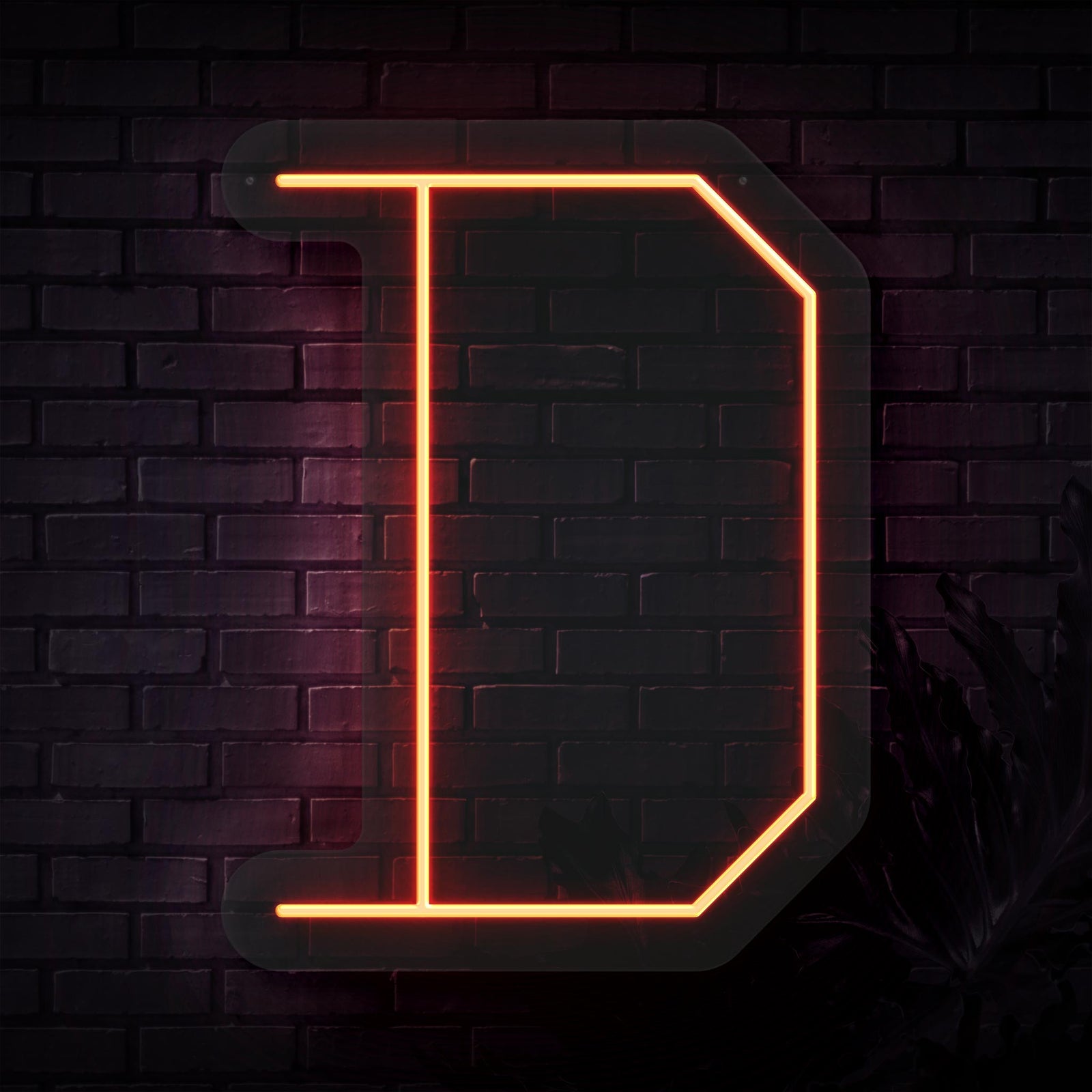 Personalized Initial Letter D Neon Sign | Sketch & Etch AU
