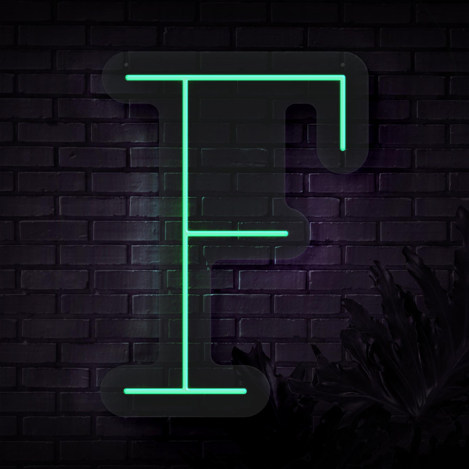 Personalized Initial Letter F Neon Sign | Sketch & Etch