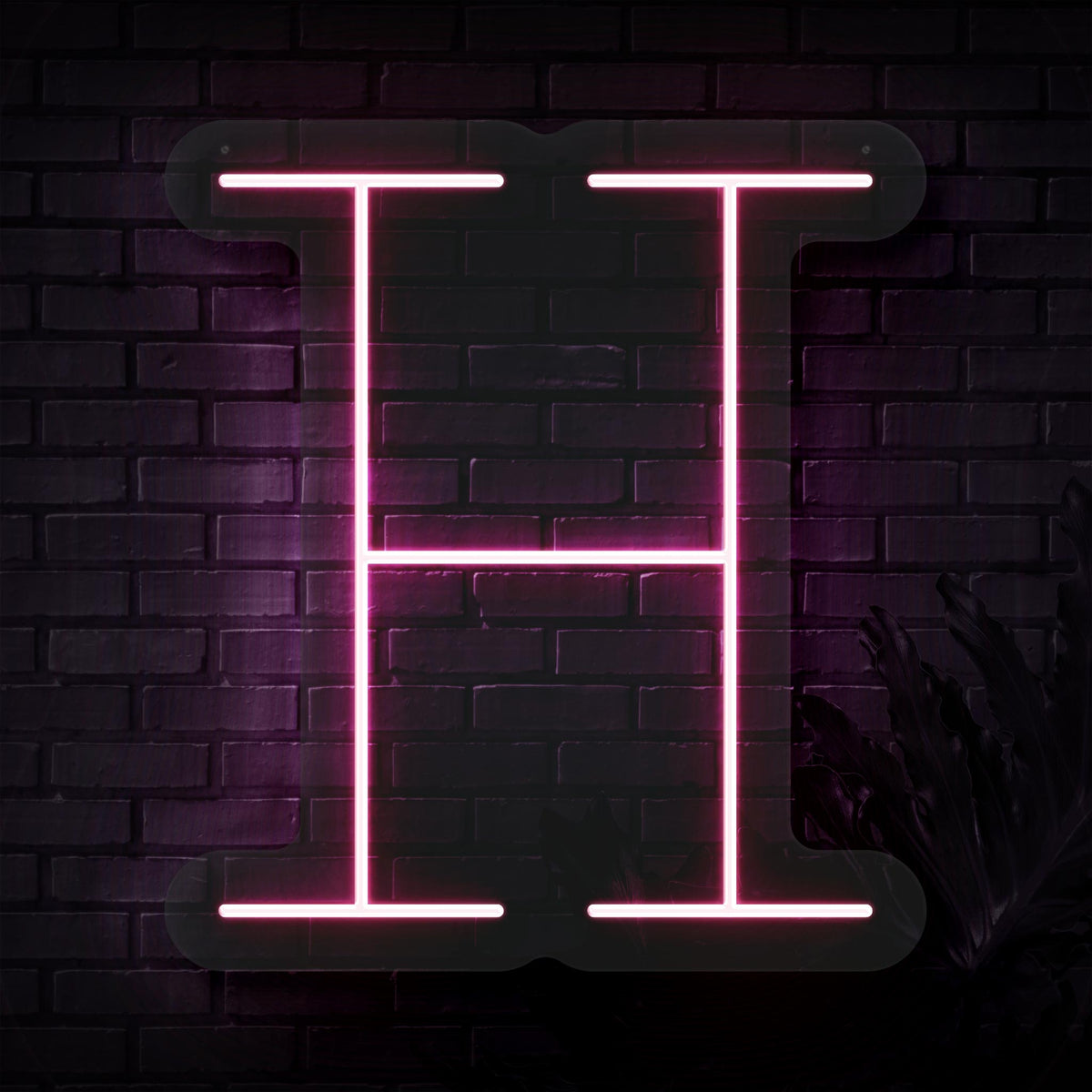 Personalized Initial Letter H Neon Sign | Sketch & Etch AU