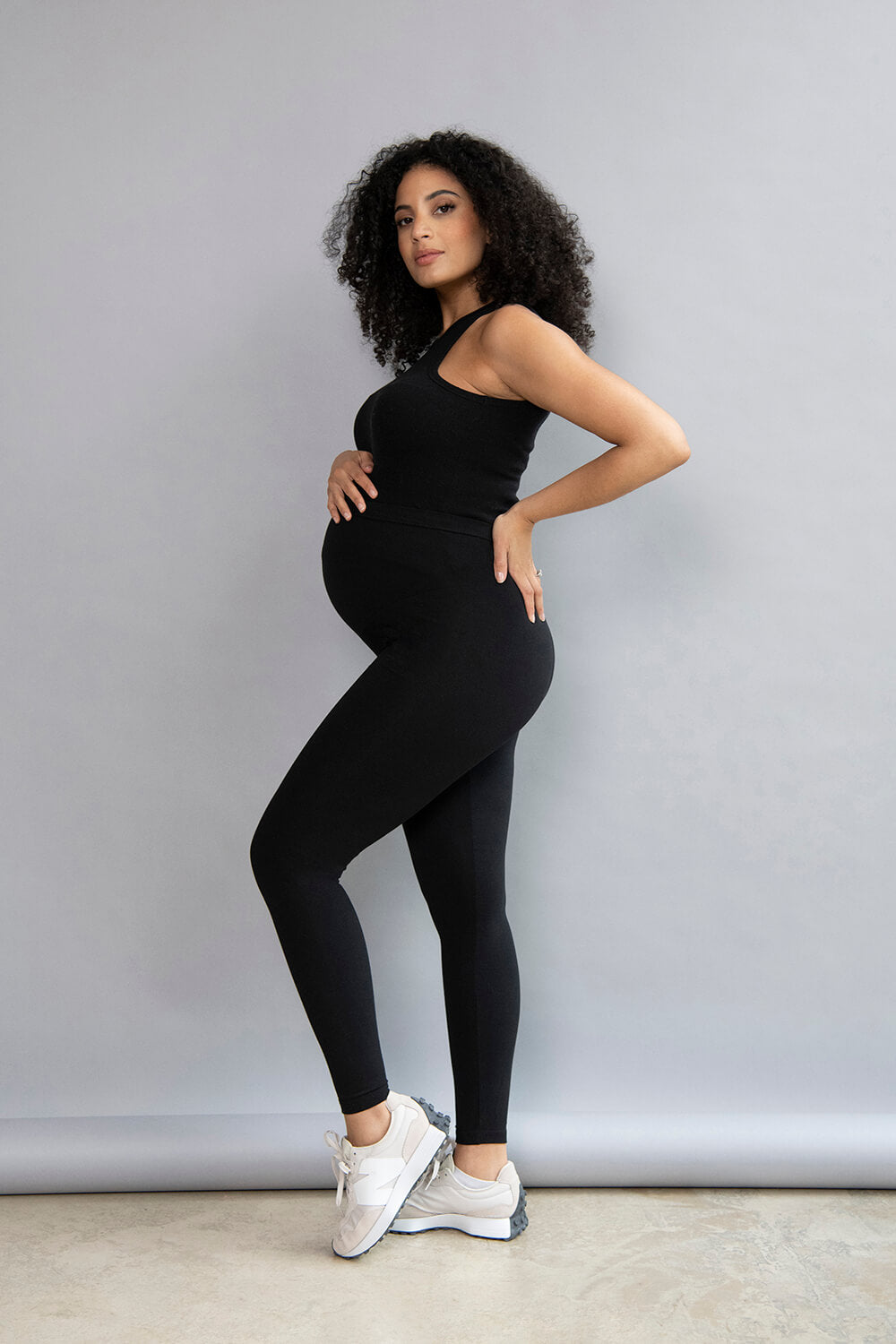 Black Classic Full Length Maternity Leggings