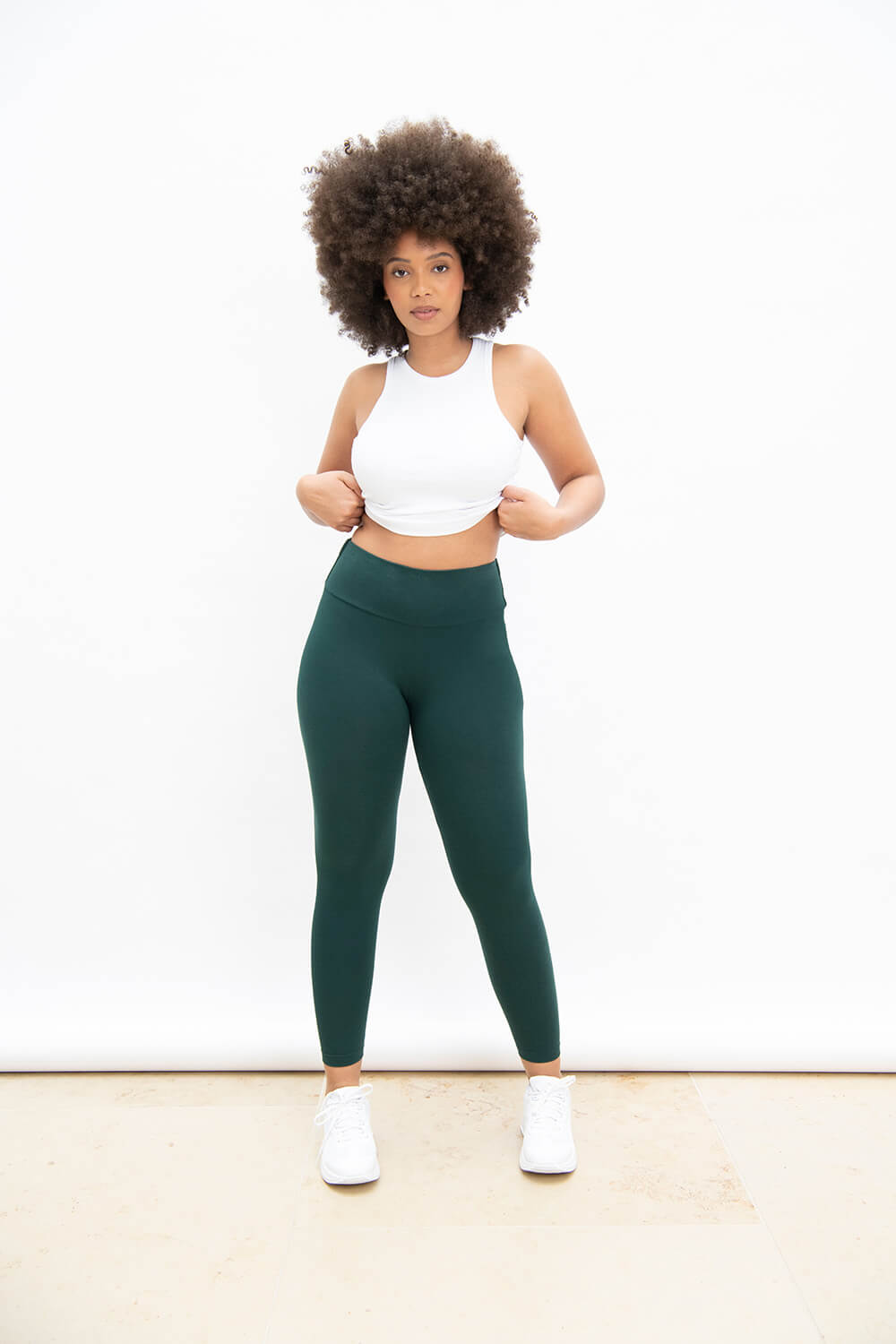 Forest Green Classic High Waisted Leggings