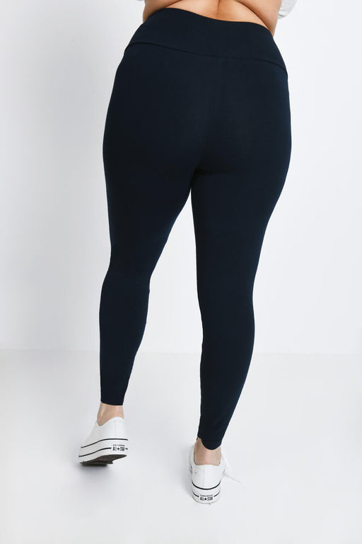 Plus Size YOURS FOR GOOD Navy Blue Viscose Leggings