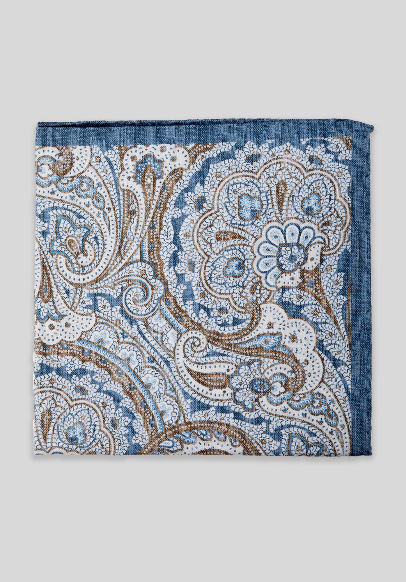 WASHED PAISLEY DOUBLE PRINT POCKET SQUARE