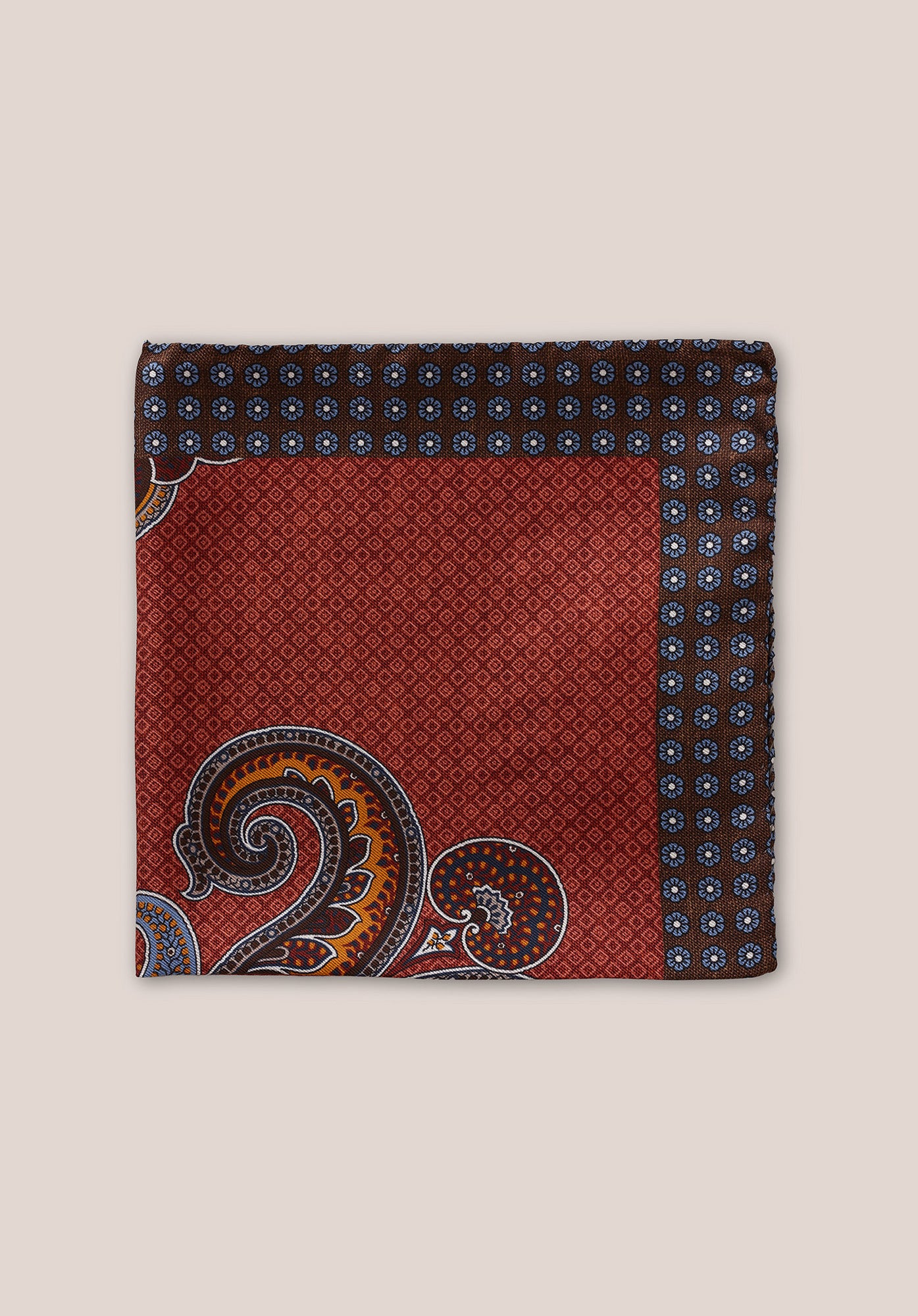 BORDERED PAISLEY POCHETTE