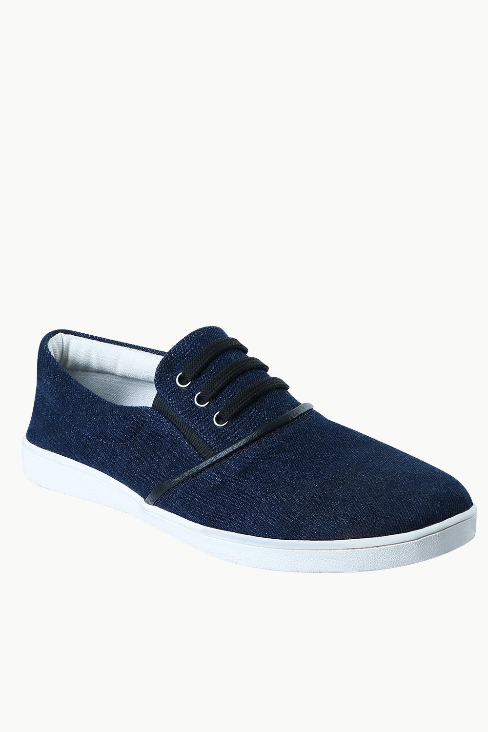 Buy Online Men's Denim Mock Lace Slip-On Loafers Online @ Zobello