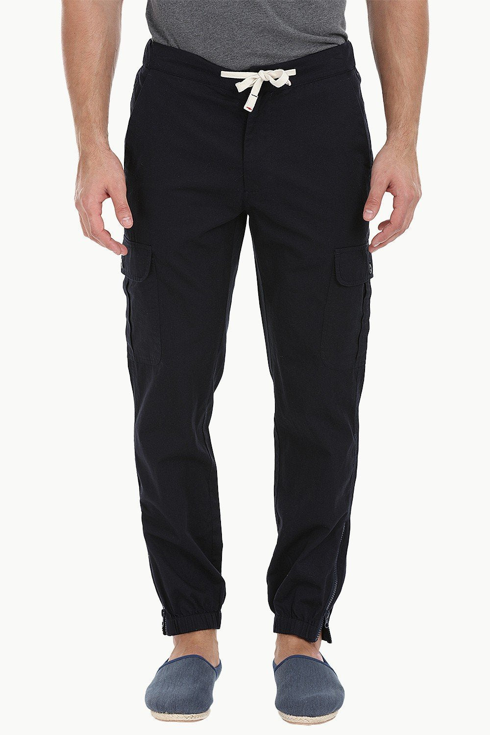 Buy Online Navy Cuff Jogger Cargo Pants for Men Online at Zobello