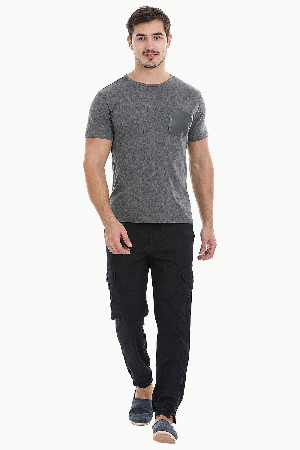 Buy Online Navy Cuff Jogger Cargo Pants for Men Online at Zobello