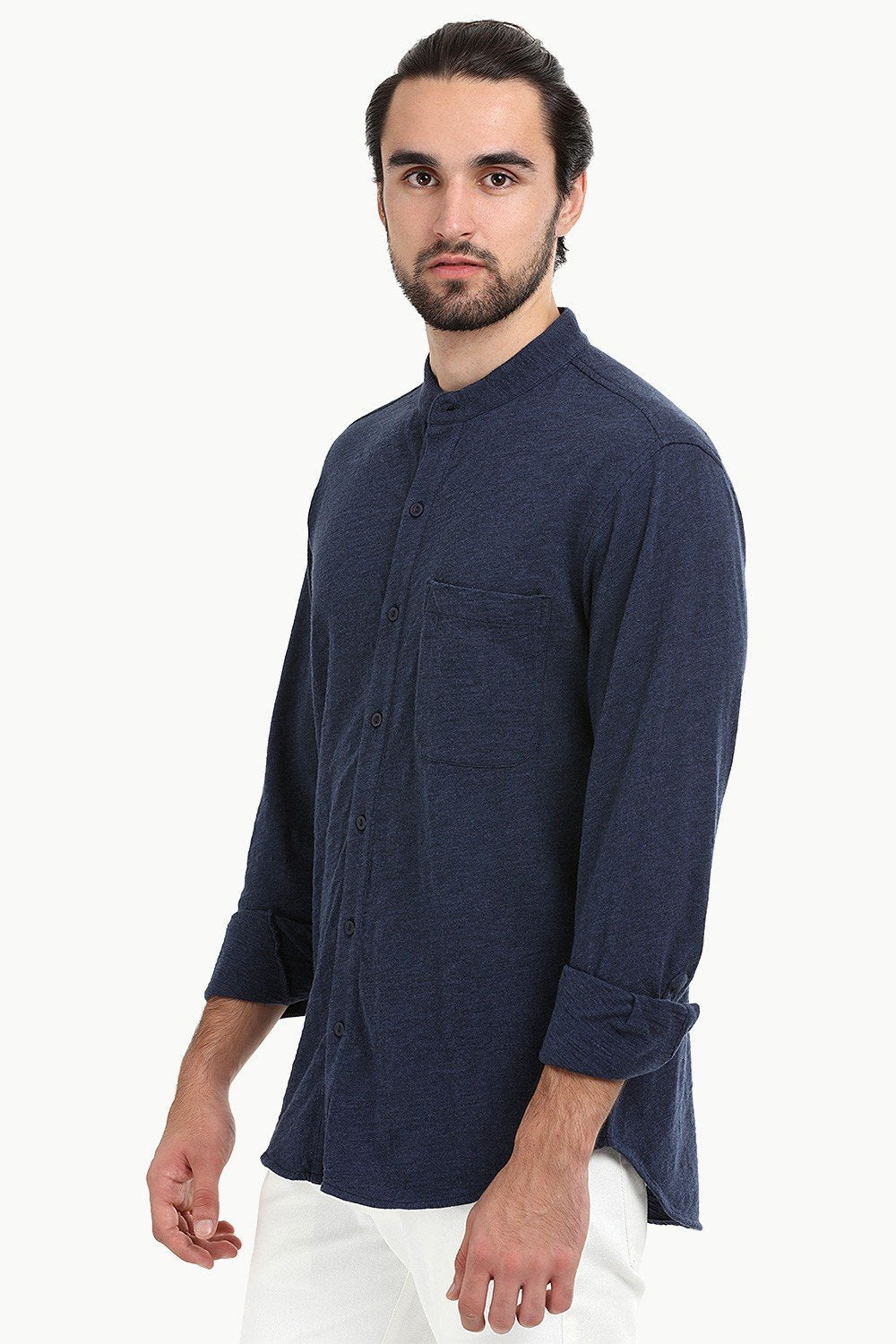 Buy Online Men's Heather Navy Knit Shirt for Men at Zobello