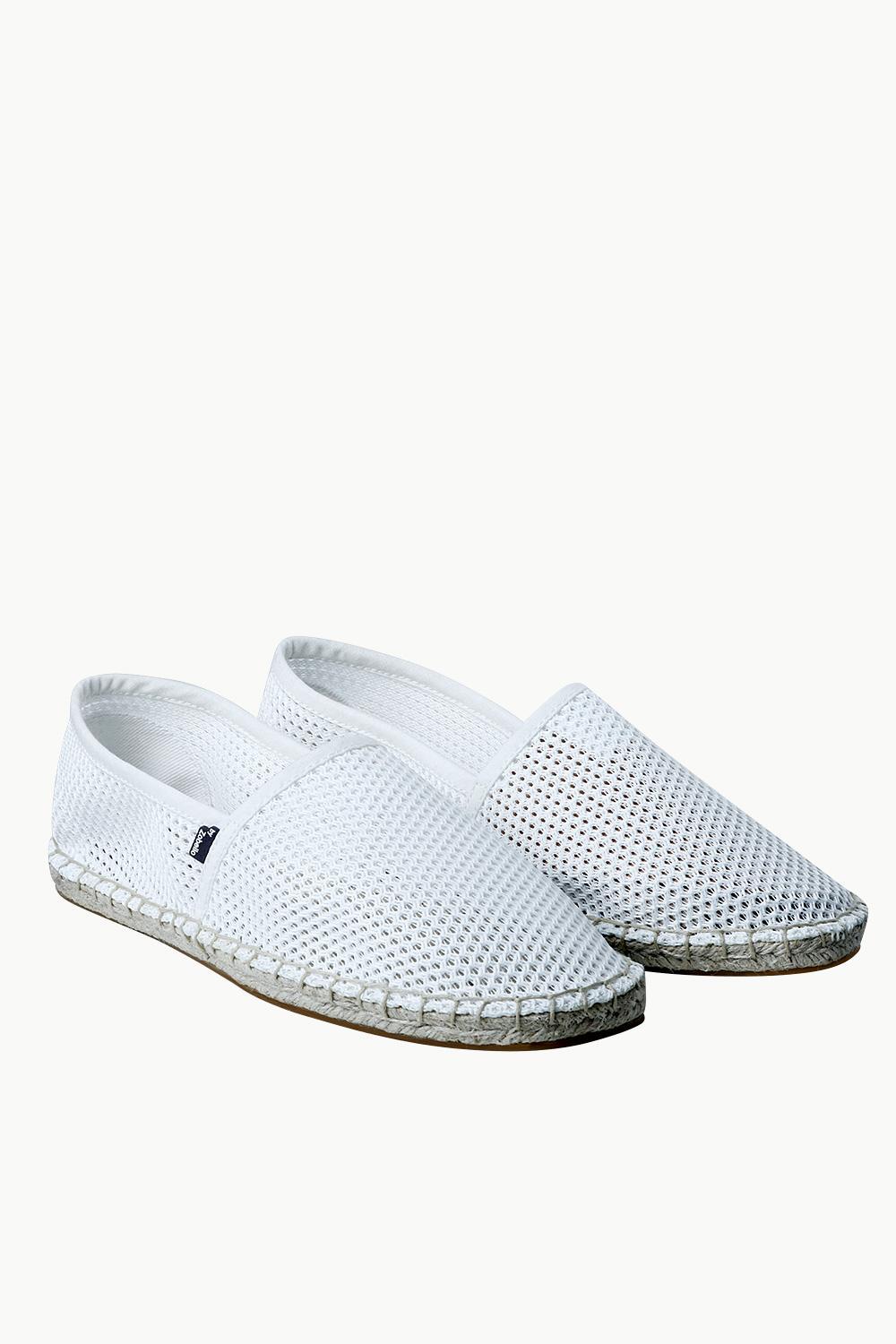 Men's White Mesh Basque Espadrilles – Zobello