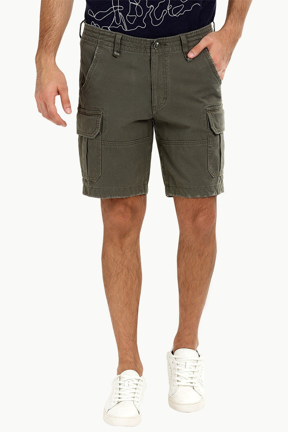 Buy Online Olive Green Men's Rugged Cargo Shorts on Zobello