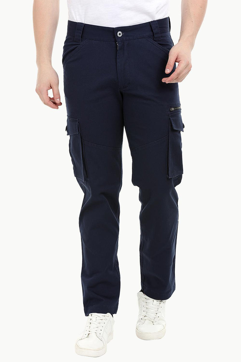 Buy Online Mens Navy 7 Pocket Twill Cargo Pants at Zobello