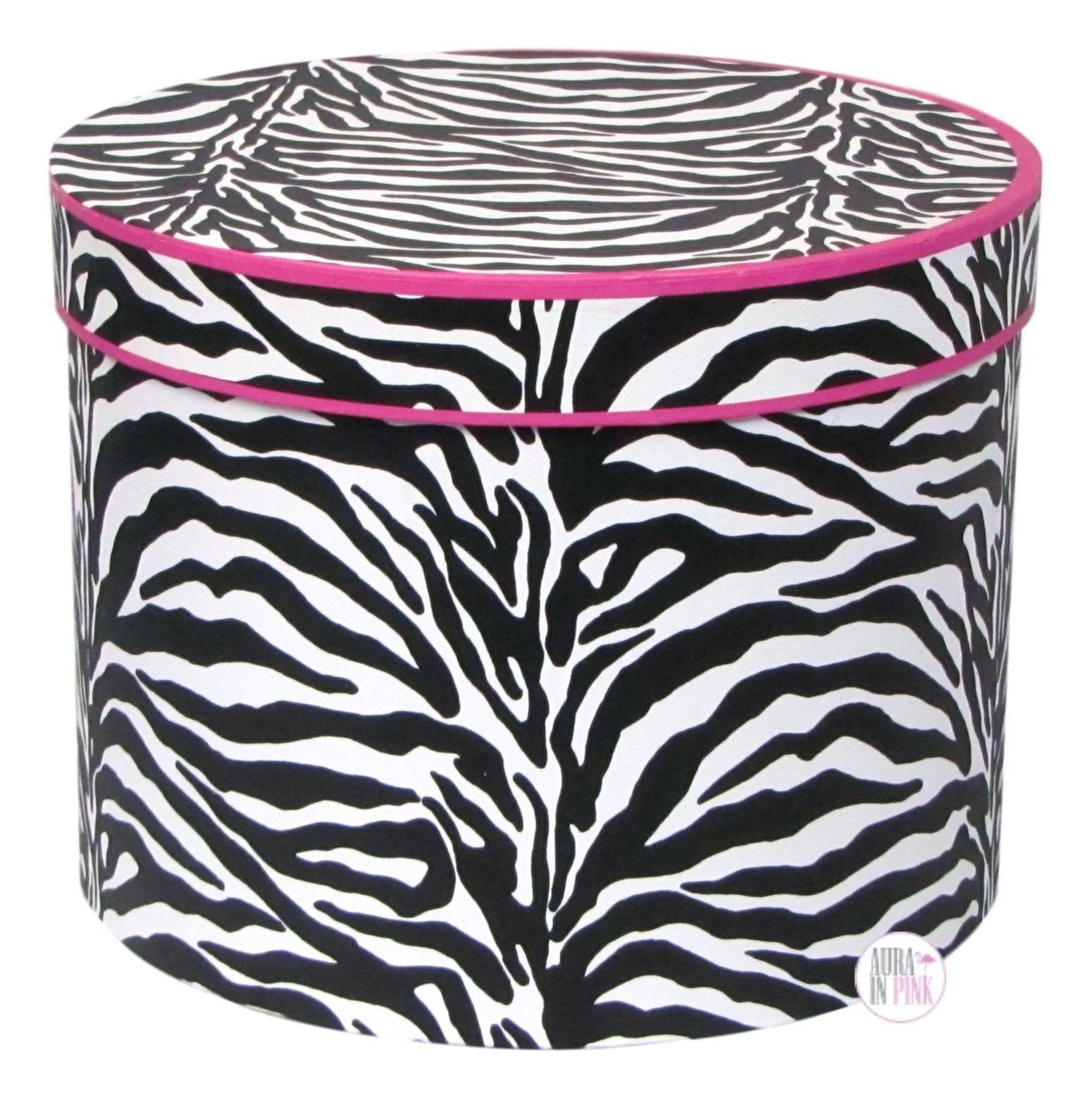 zebra print storage box