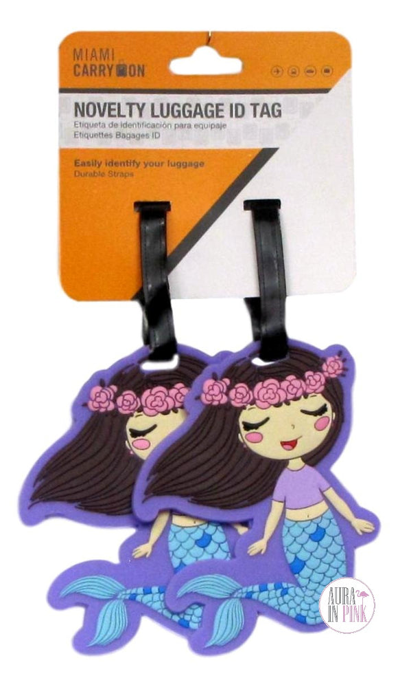 mermaid luggage tag