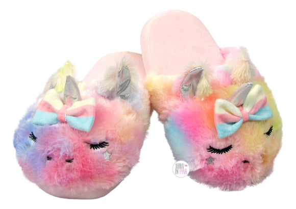 unicorn slippers rainbow