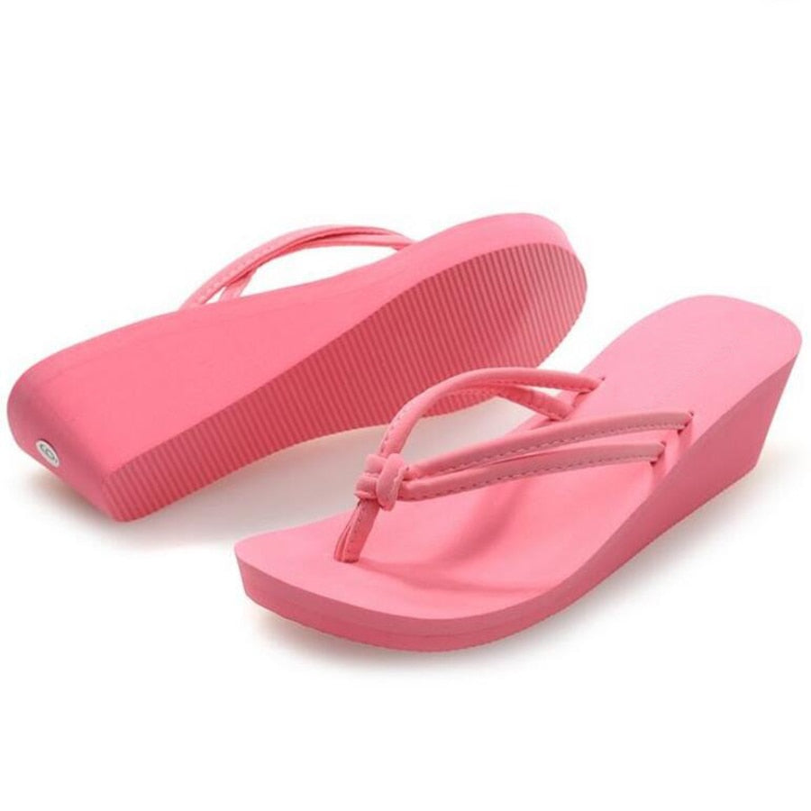 rubber wedge flip flops