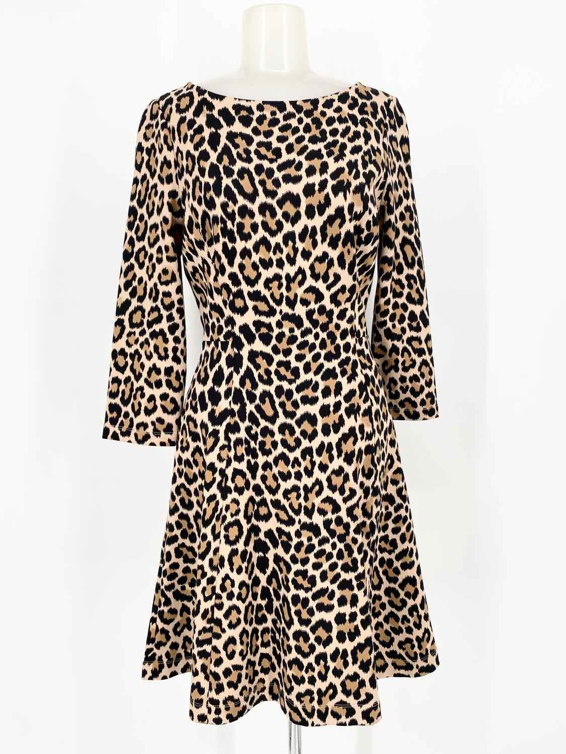 Kate Spade Women's Brown/Black Fit & Flare Animal Print Size 6 Dress -  Article Consignment