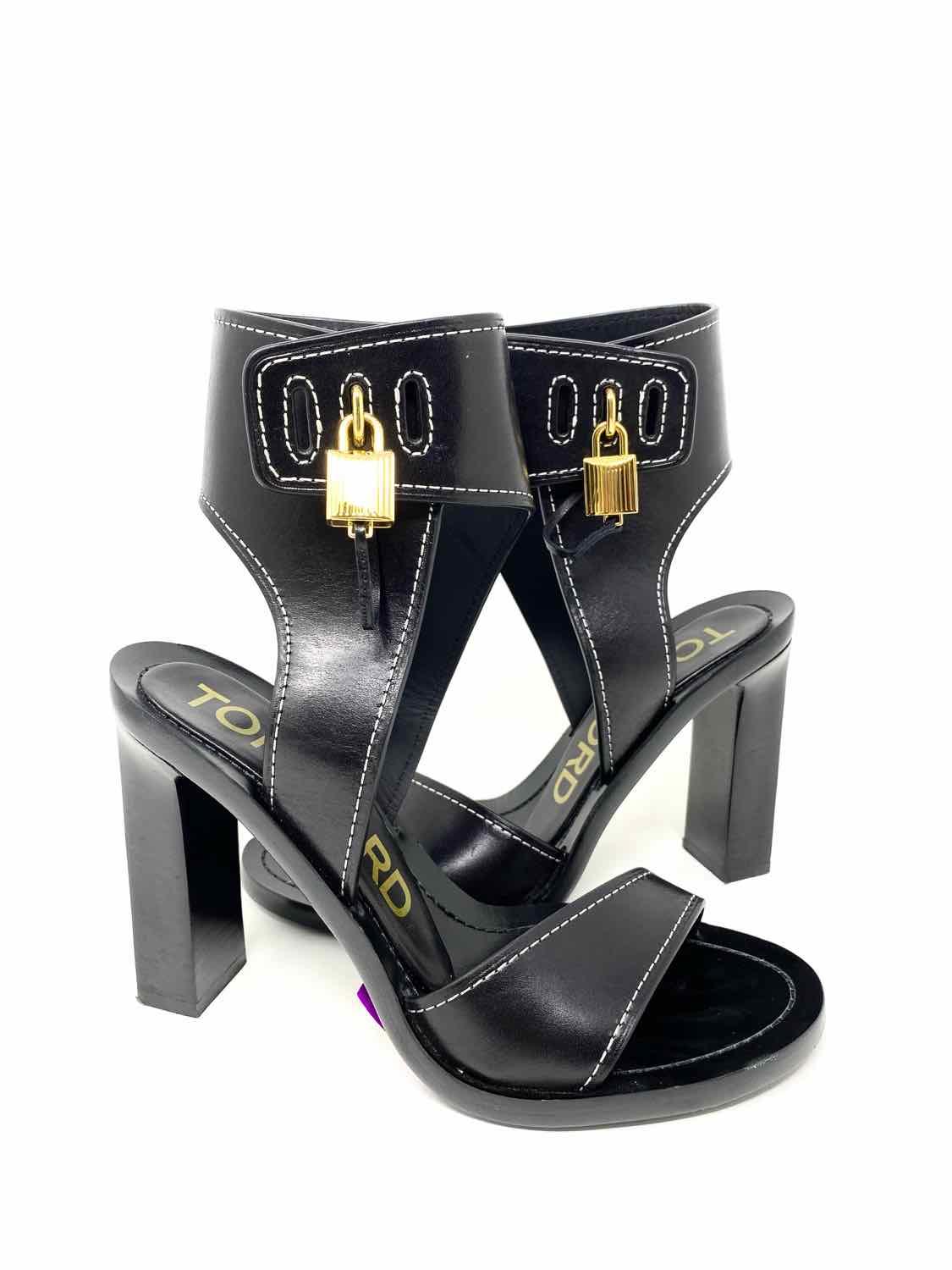 TOM FORD Women's Black/Gold Italy Size / Heels - Article Consignment