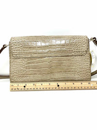 Brahmin Black/Burg Kimmie Square Croc Embossed Leather Crossbody - Article  Consignment