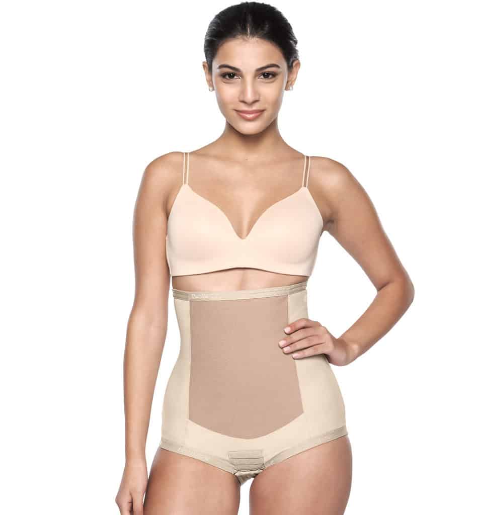 Girdle With 2 Line Hooks Free Breasts Perineal Opening Crotch One-Piece  Off-Shoulder Tights Front