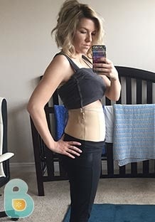 Bellefit Postpartum Corset Thong Girdle with Removable Shoulder Straps  (Large) 
