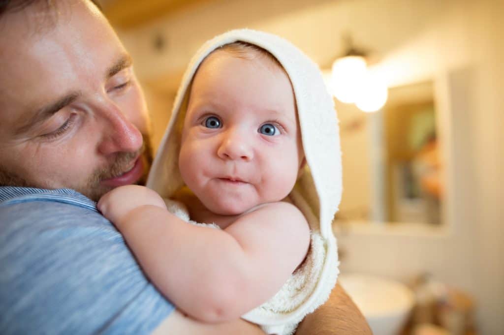 Wipe your baby softly after bath as the skin is too soft and sensitive