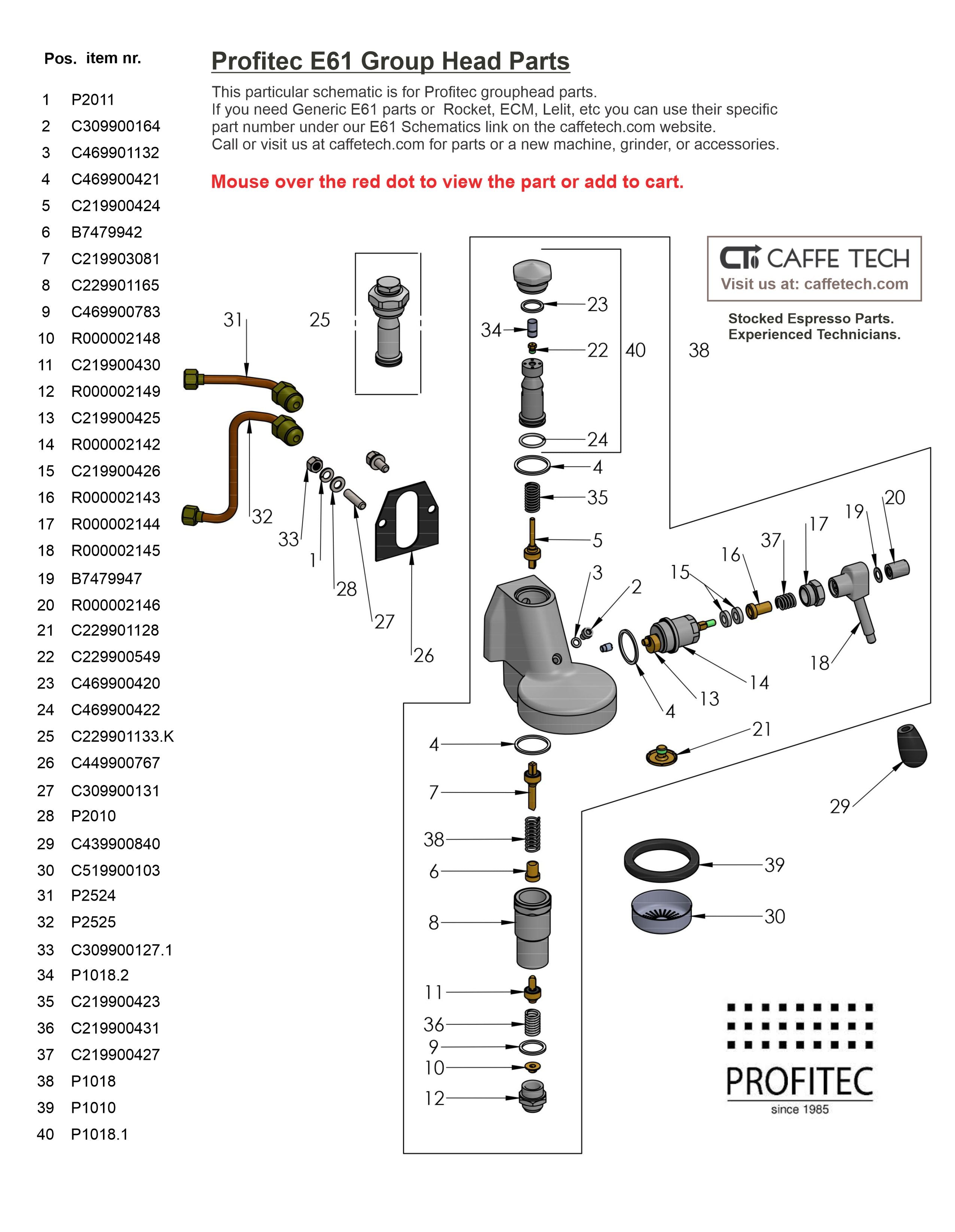 profitec e61 grouphead schematics