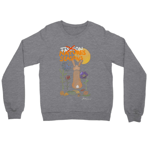 Premium "Seasons" Sweatshirt // Unisex / Crewneck / Forest Design / Bunny