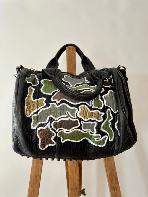 "Chain" Alexander Wang // Vintage / Handbag / Chain / Camouflage / Leather / Cross Body Bag / Studs