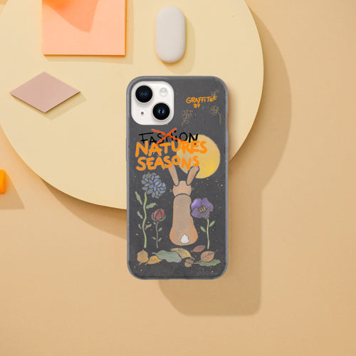 Bio iPhone "Seasons" Case // Cover / Floral / Bunny / Eco friendly