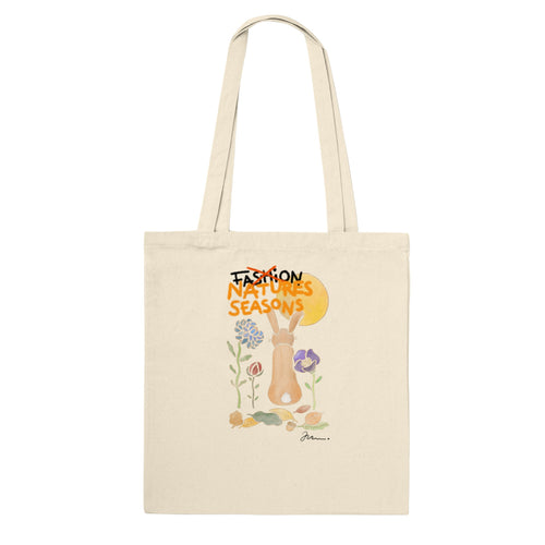 "Seasons" Premium Tote Bag // Forest Design / Bunny / Eco-conscious