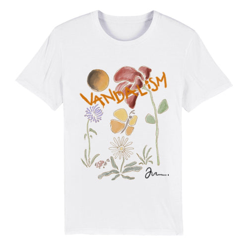 "Vandalism" Organic T-shirt // Flowers / Nature / Tee / Unisex / Painting / Inspirational