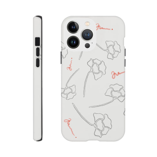 "Monochrome Flower" Tough Phone Case // iPhone / Samsung / Cover / Art / Minimalistic