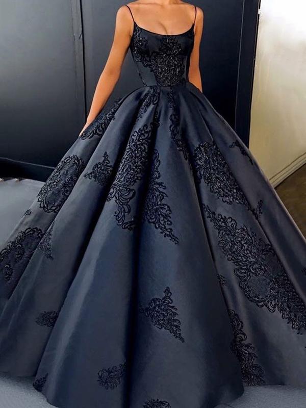 black princess prom dress